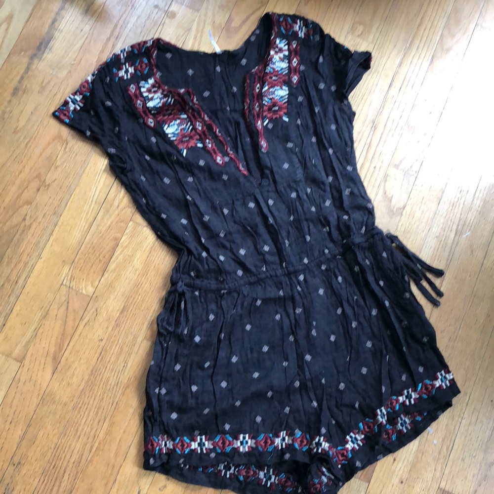 Free People Embroidered Romper
